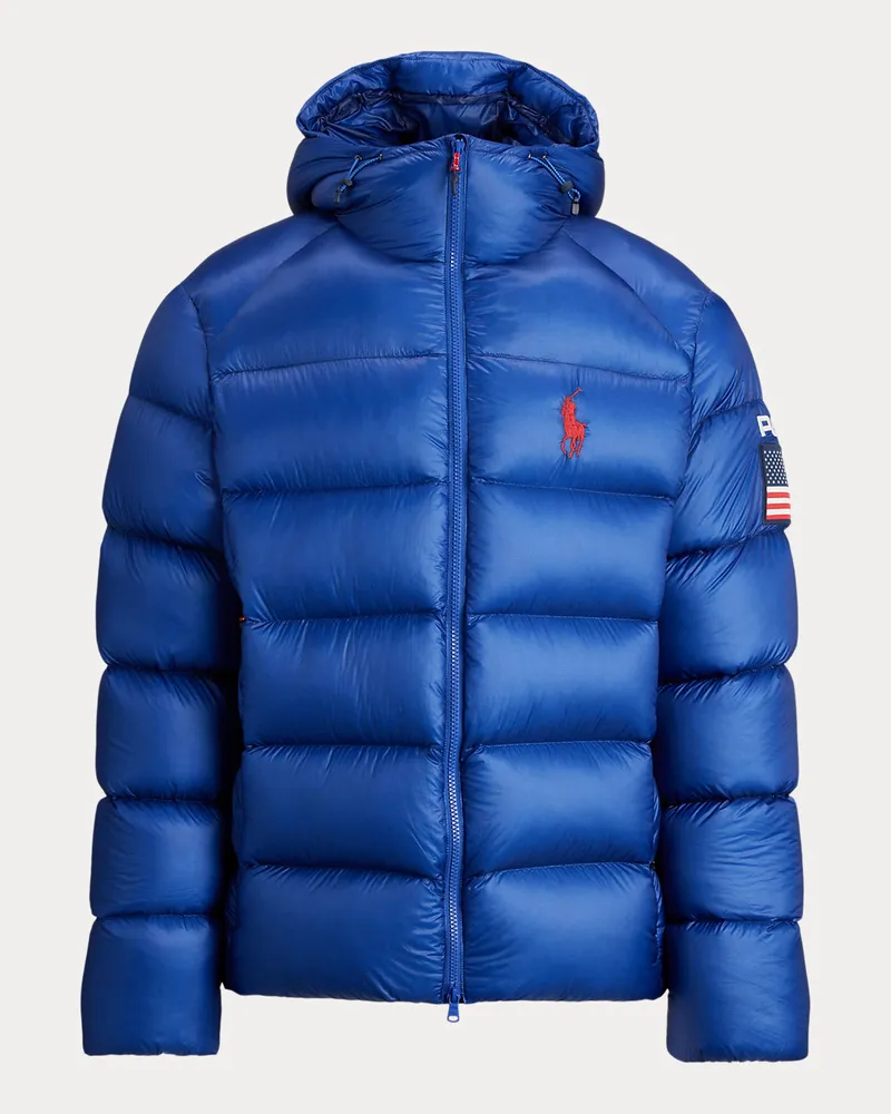 Ralph Lauren Die Daunenjacke Hawthorne mit US-Flagge Blue