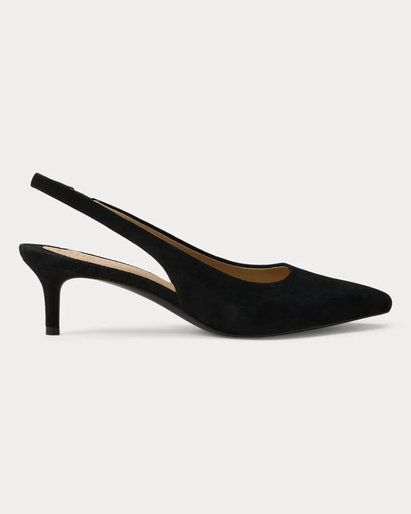 Ralph Lauren Wildleder-Pumps Lolah II mit Riemchen Black