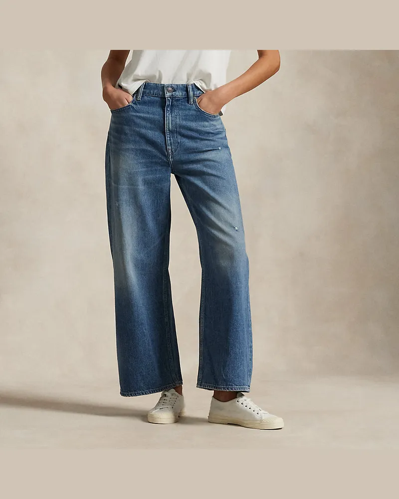 Ralph Lauren Jeans in 3/4-Länge mit hoher Leibhöhe Blue