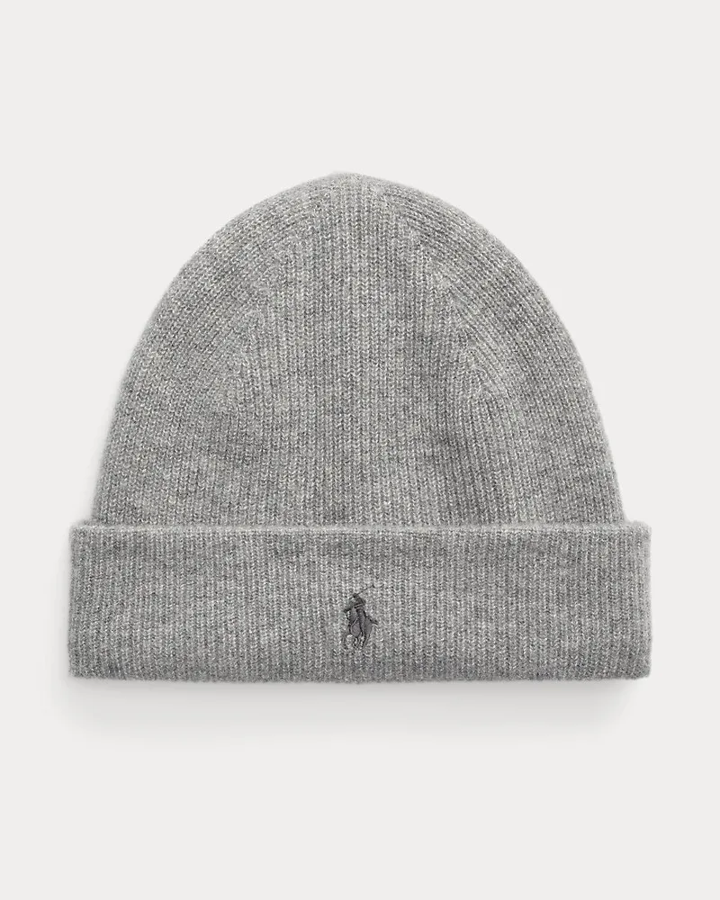 Ralph Lauren Waschbare Mütze aus Kaschmir Grey