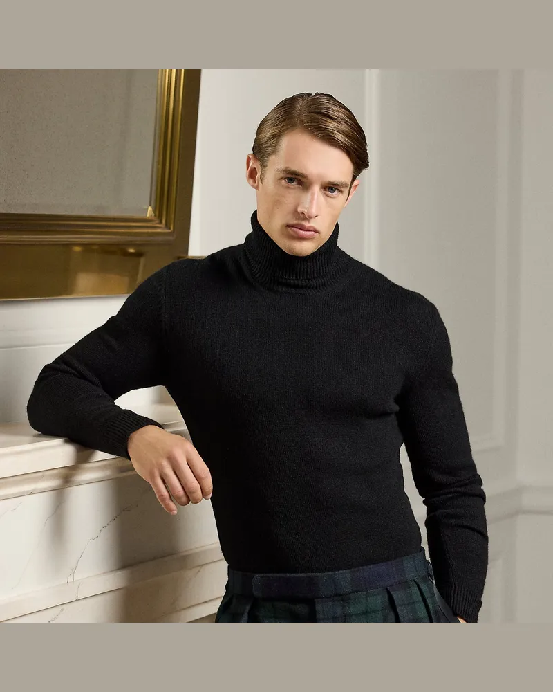 Ralph Lauren Rollkragenpullover aus Kaschmir Black