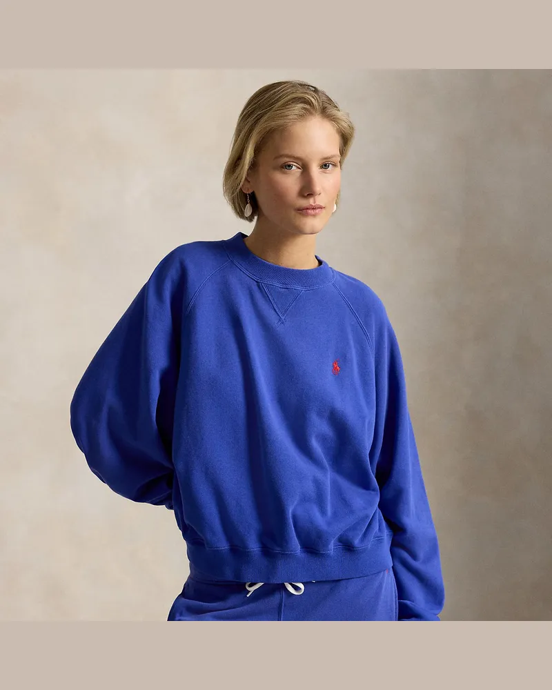 Ralph Lauren Leichter Rundhalspullover aus Fleece Blue