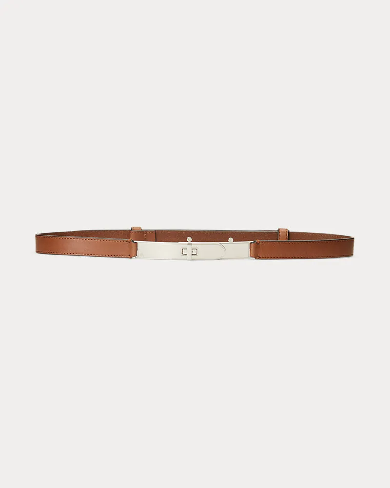 Ralph Lauren Ledergürtel mit Drehverschluss Tan
