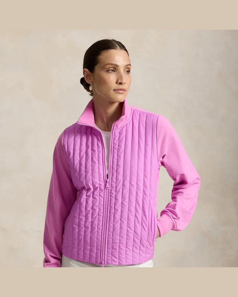 Ralph Lauren Verkürzter Hybrid-Pullover Purple