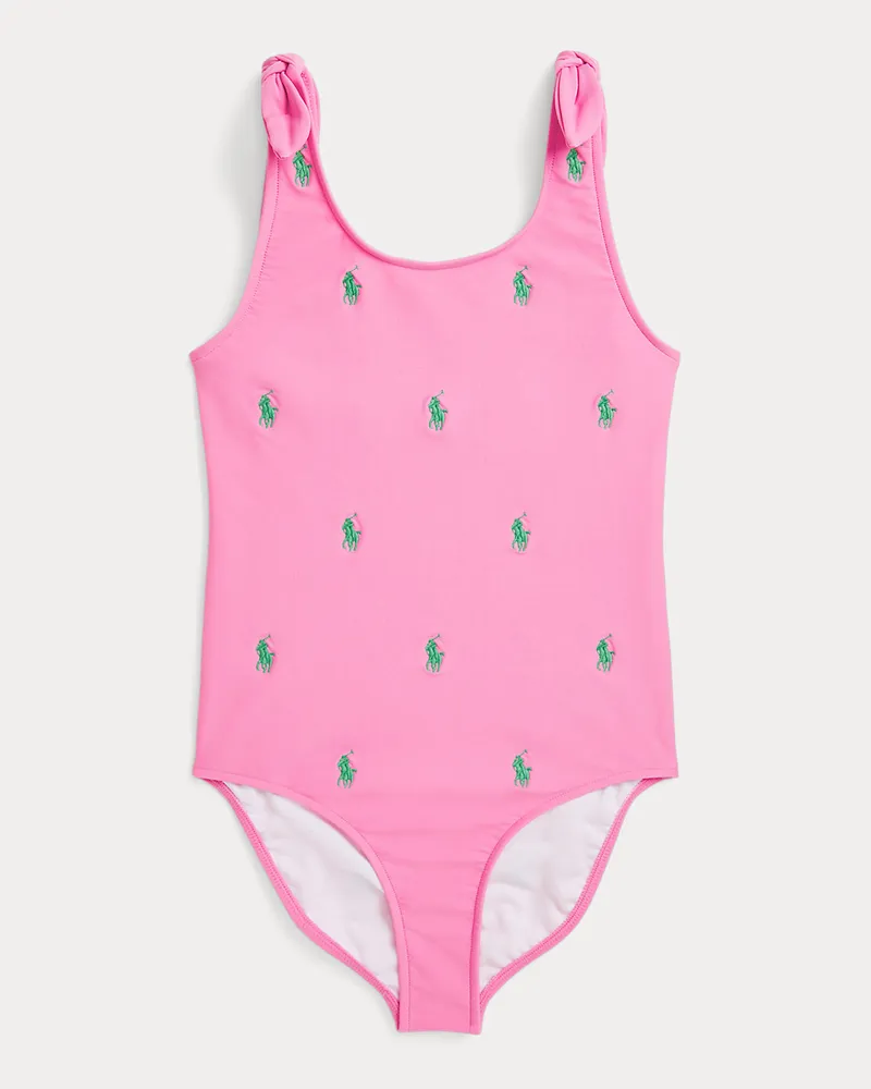 Ralph Lauren Badeanzug mit Polo-Pony Pink