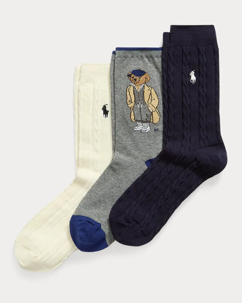 Ralph Lauren 3er-Pack Crew-Socken als Geschenkset Multi