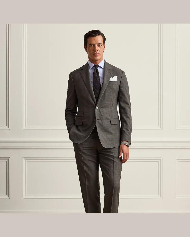 Ralph Lauren Glencheck-Anzug Kent aus Wolle Brown