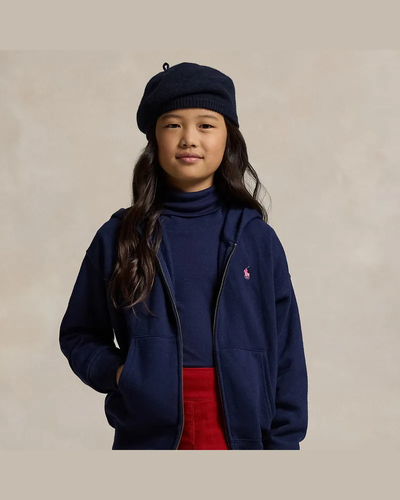 Ralph Lauren Fleece-Kapuzenjacke mit Reißverschluss Blue
