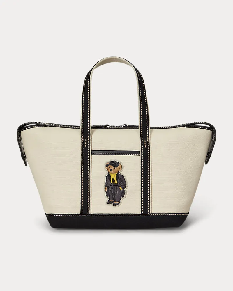 Ralph Lauren Mini-Shopper-Tragetasche mit Polo Bear Tan