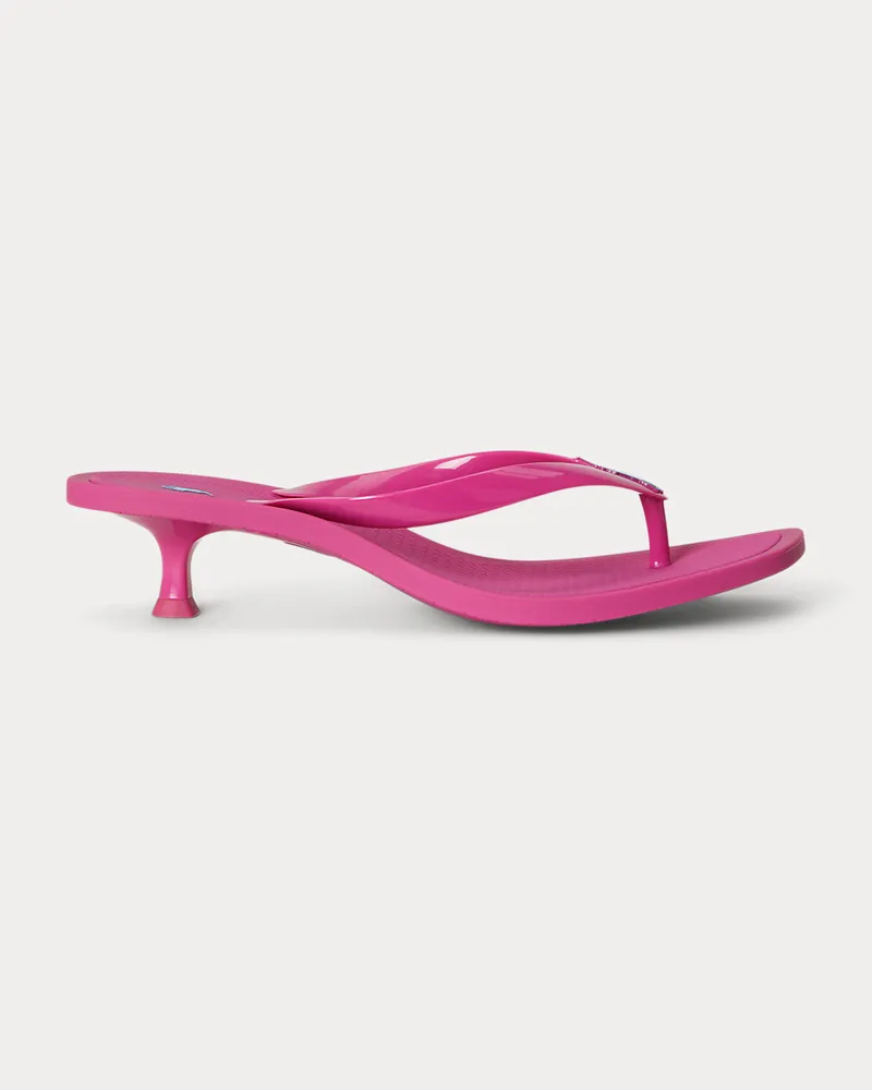 Ralph Lauren Sandale Polo Play mit Kitten-Heel Pink