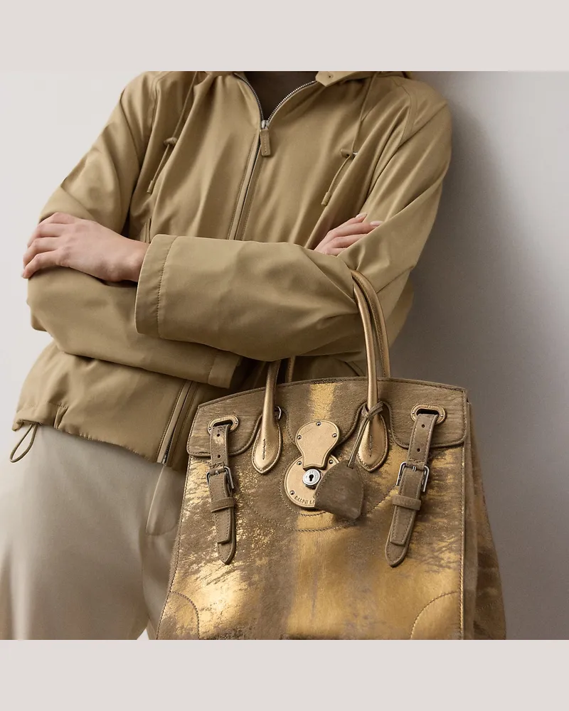 Ralph Lauren Tasche Extra-Soft Ricky 33 aus Kalbsfell Gold
