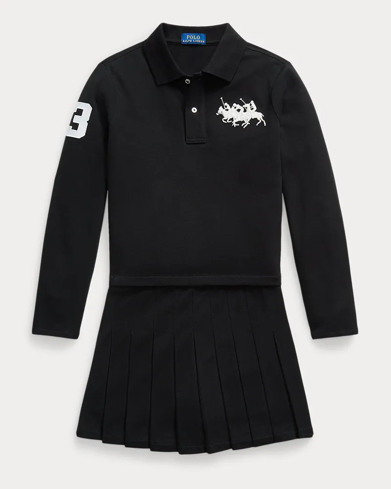 Ralph Lauren Poloshirt und Skort aus Stretchpiqué Black