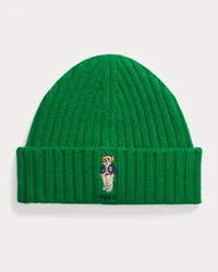 Ralph Lauren Wollmütze mit Polo Bear Green