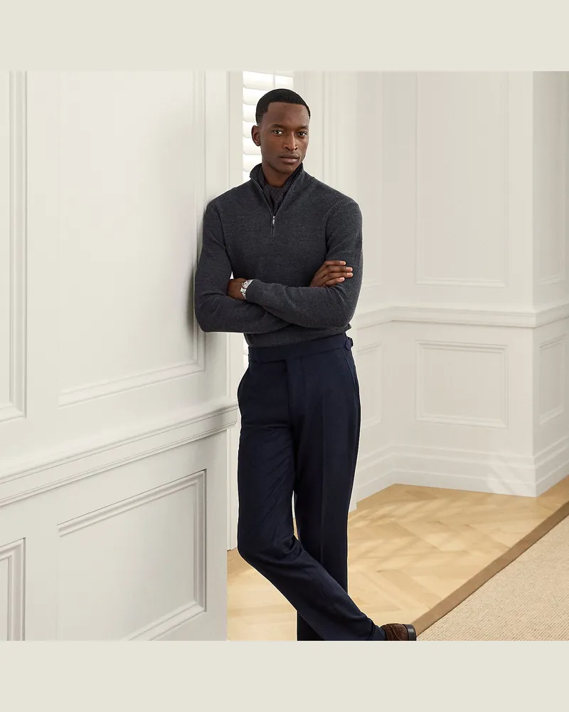 Ralph Lauren Handgeschneiderte Flanellhose Gregory Blue