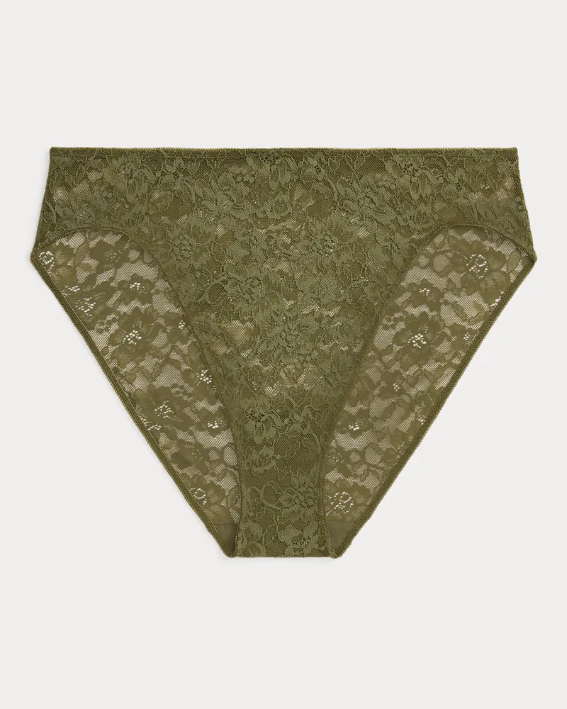 Ralph Lauren Spitzen-Slip mit hoher Leibhöhe Green