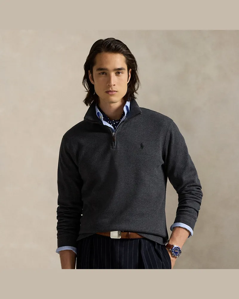 Ralph Lauren Estate-Rippenpullover mit Fischgrat Grey