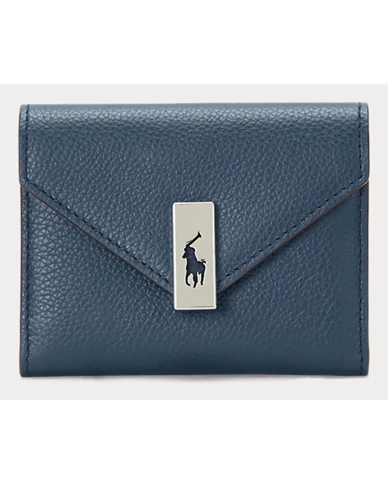 Ralph Lauren Leder-Kartenetui Polo ID mit Umschlag Blue