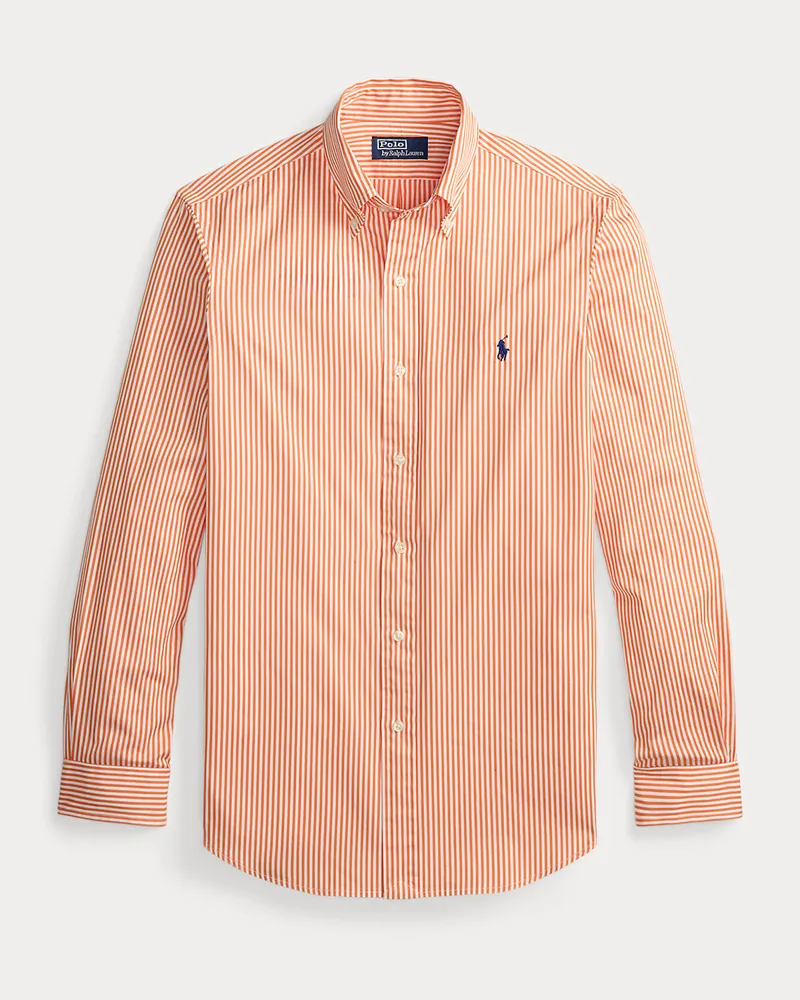 Ralph Lauren Custom-Fit Popelinehemd mit Streifen White