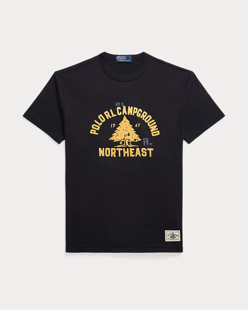 Ralph Lauren Classic-Fit Jersey-T-Shirt mit Grafik Black