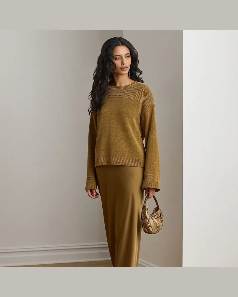 Ralph Lauren Maxirock aus Satin-Charmeuse Brown