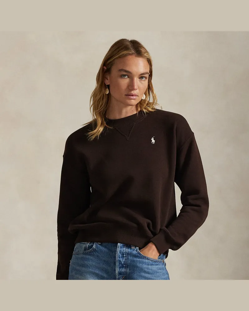 Ralph Lauren Rundhals-Sweatshirt aus Fleece Brown