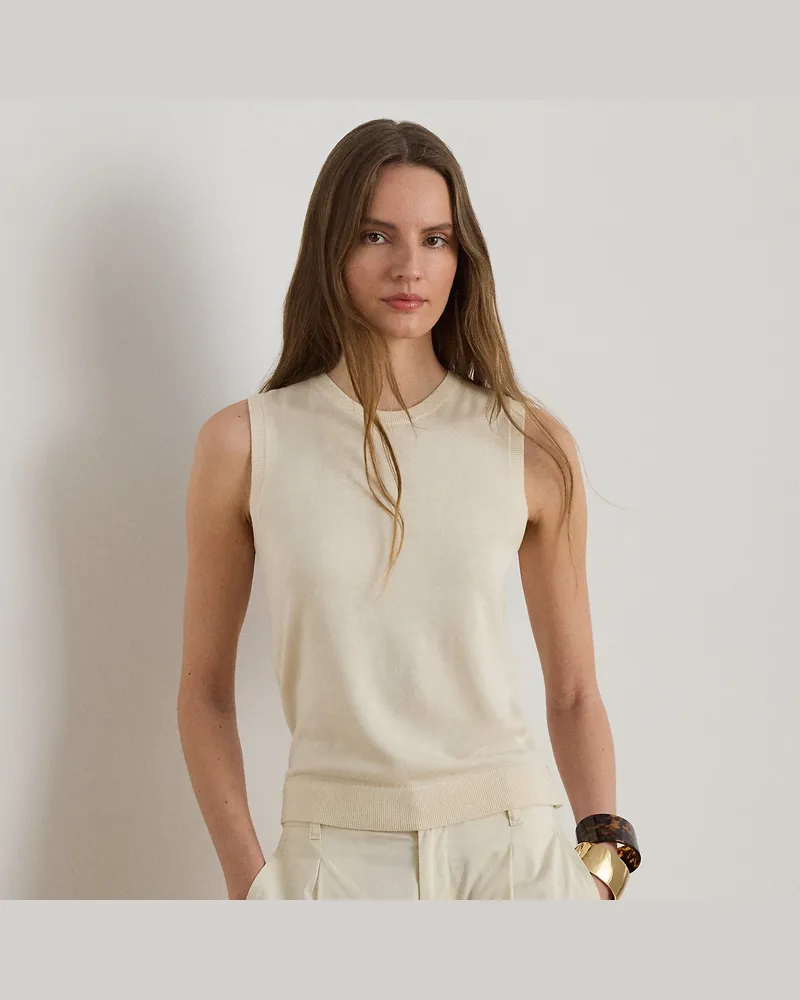 Ralph Lauren Pullover mit Rundhalsausschnitt Cream