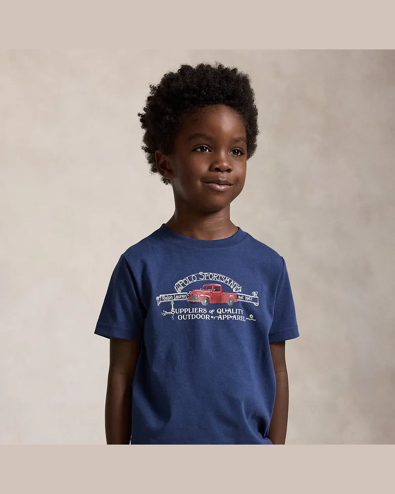 Ralph Lauren Jersey-T-Shirt Polo Sportsman Blue