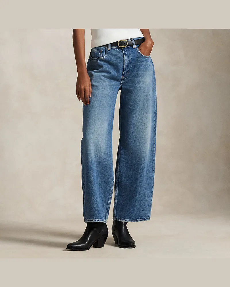 Ralph Lauren Relaxed-Fit Jeans mit weitem Bein Blue