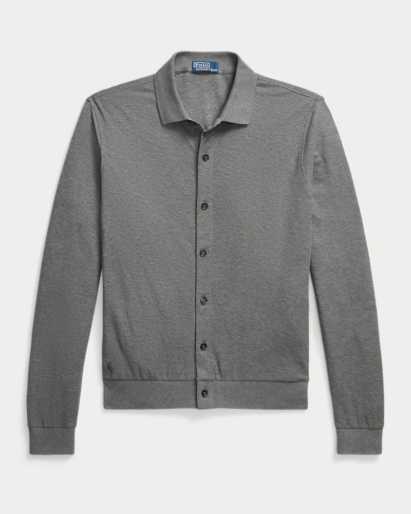 Ralph Lauren Cardigan aus Mesh mit Wabenstruktur Grey