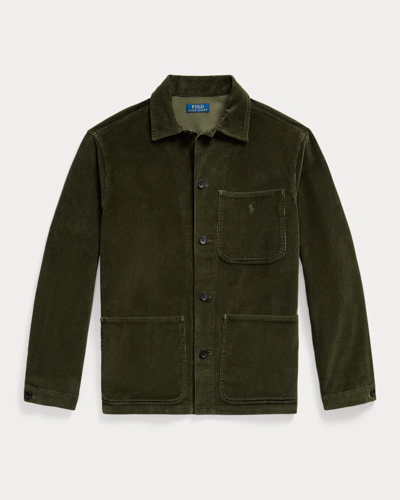 Ralph Lauren Utility-Hemdjacke aus Kordsamt Green