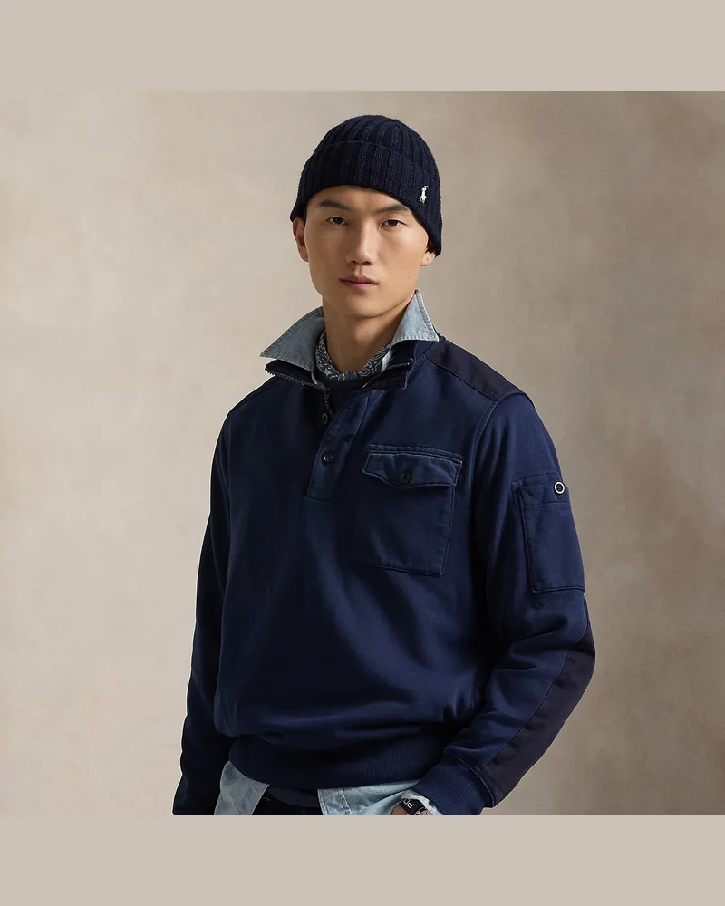 Ralph Lauren Utility-Sweatshirt aus Loopback-Fleece Blue