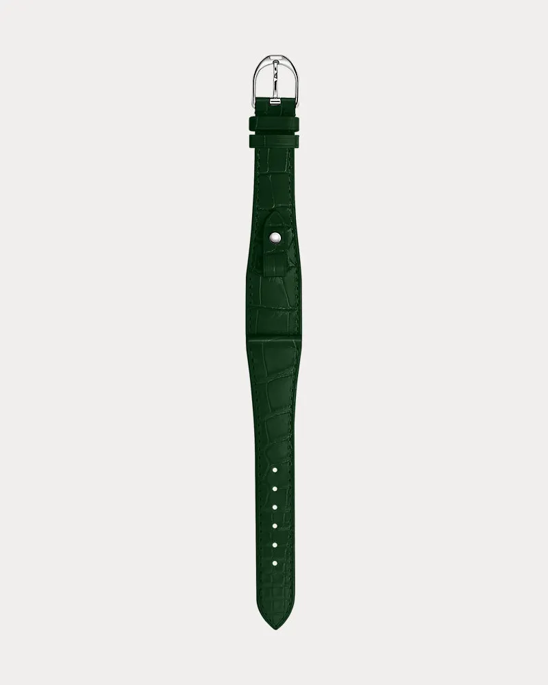 Ralph Lauren Medium-Stirrup-Armband, Alligatorleder Green