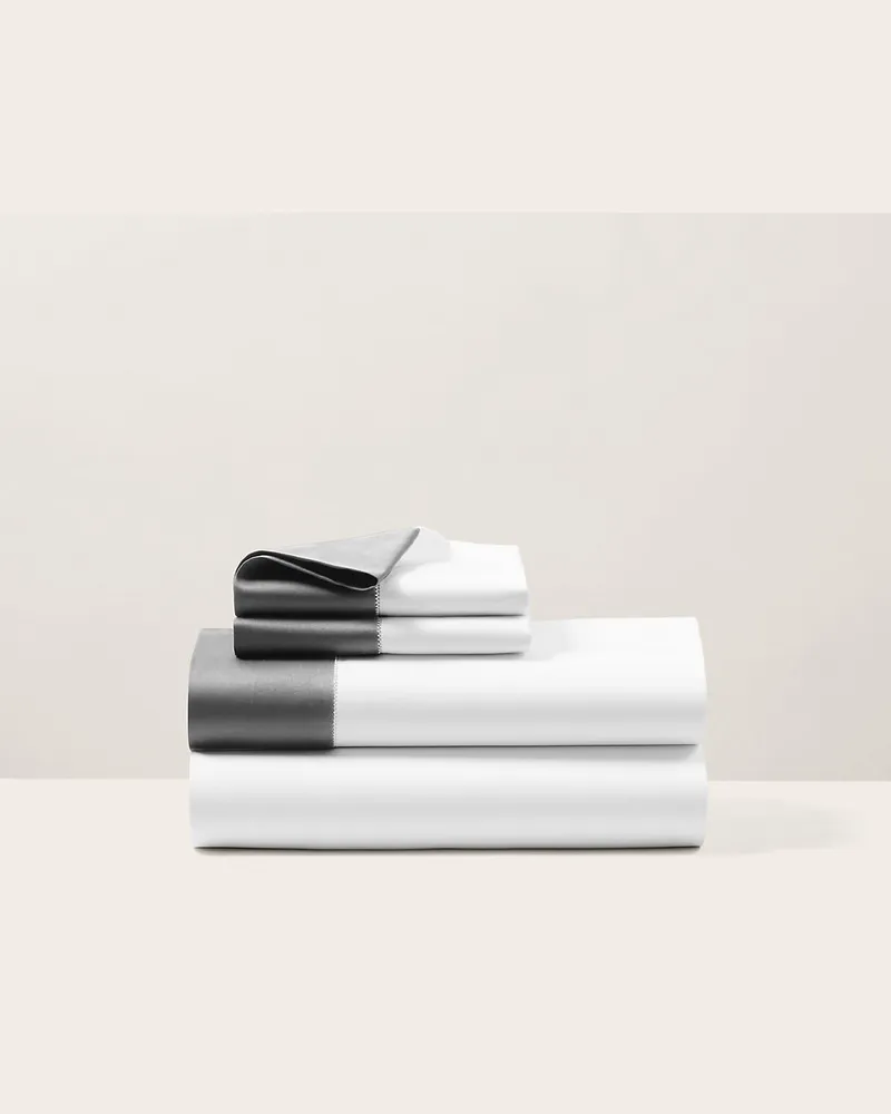 Ralph Lauren Home Bettlaken-Set aus Baumwollatlas Grey