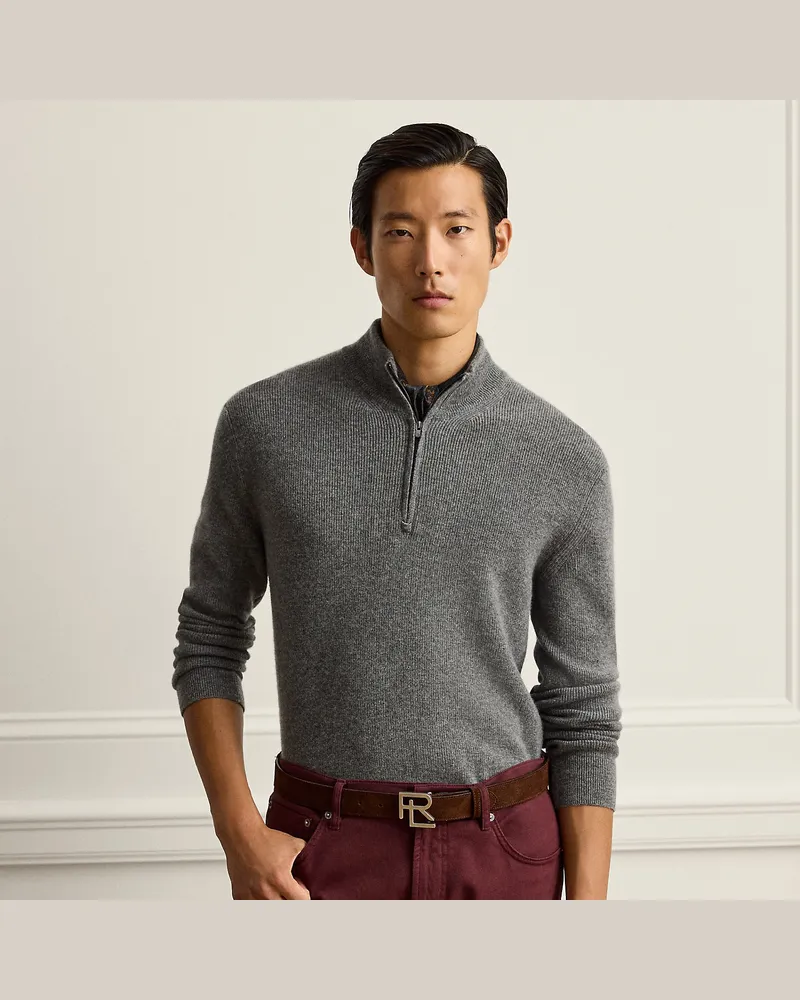 Ralph Lauren Strukturierter Pullover aus Kaschmir Grey