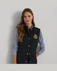 Ralph Lauren Steppweste mit Wappenaufnäher Blue