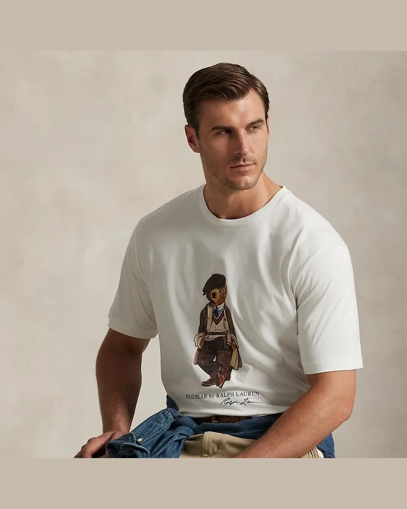 Ralph Lauren Große Größen - Jersey-T-Shirt mit Polo Bear White