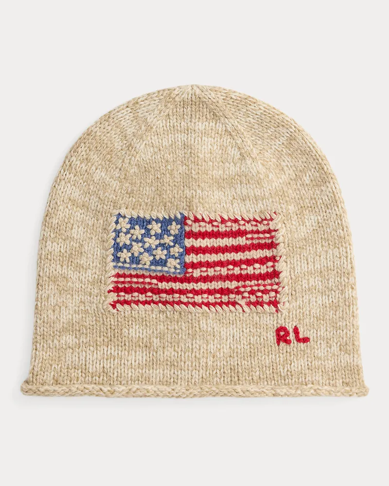 Ralph Lauren Mütze aus Wollmischung mit Flagge Brown