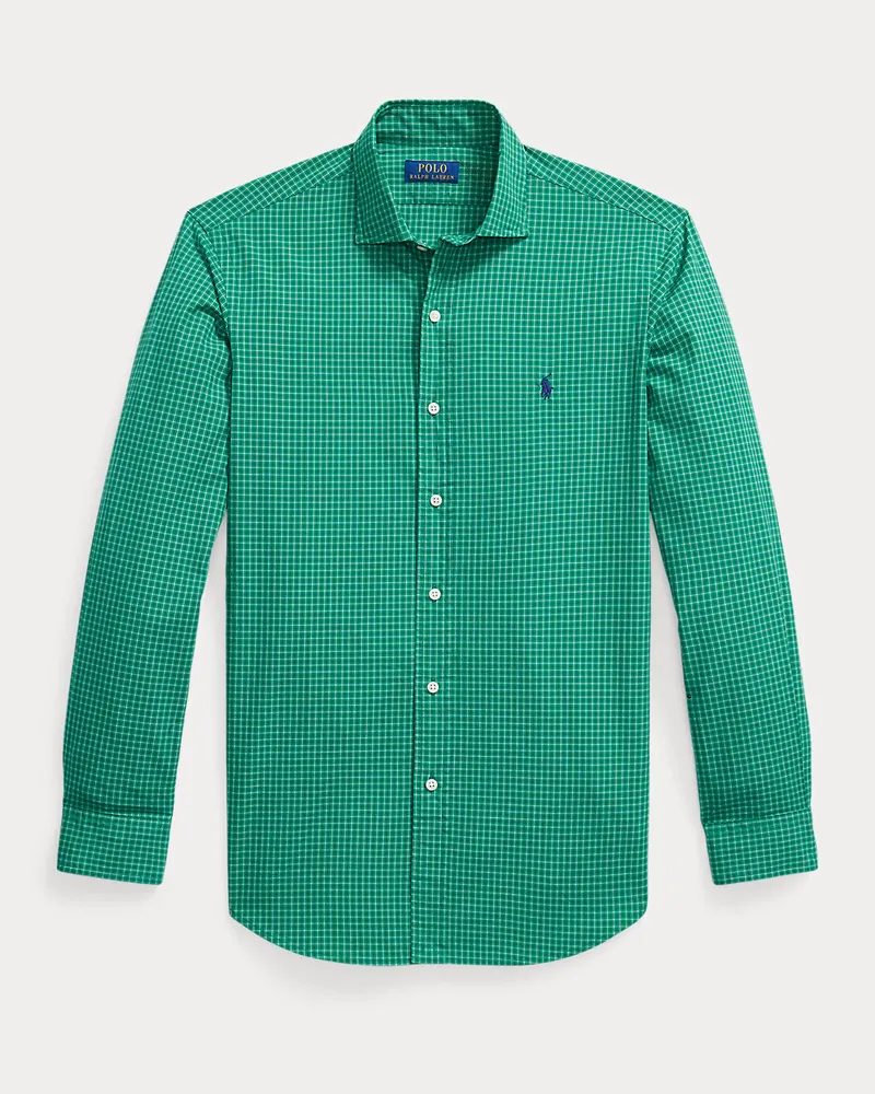 Ralph Lauren Custom-Fit Karohemd aus Popeline Green