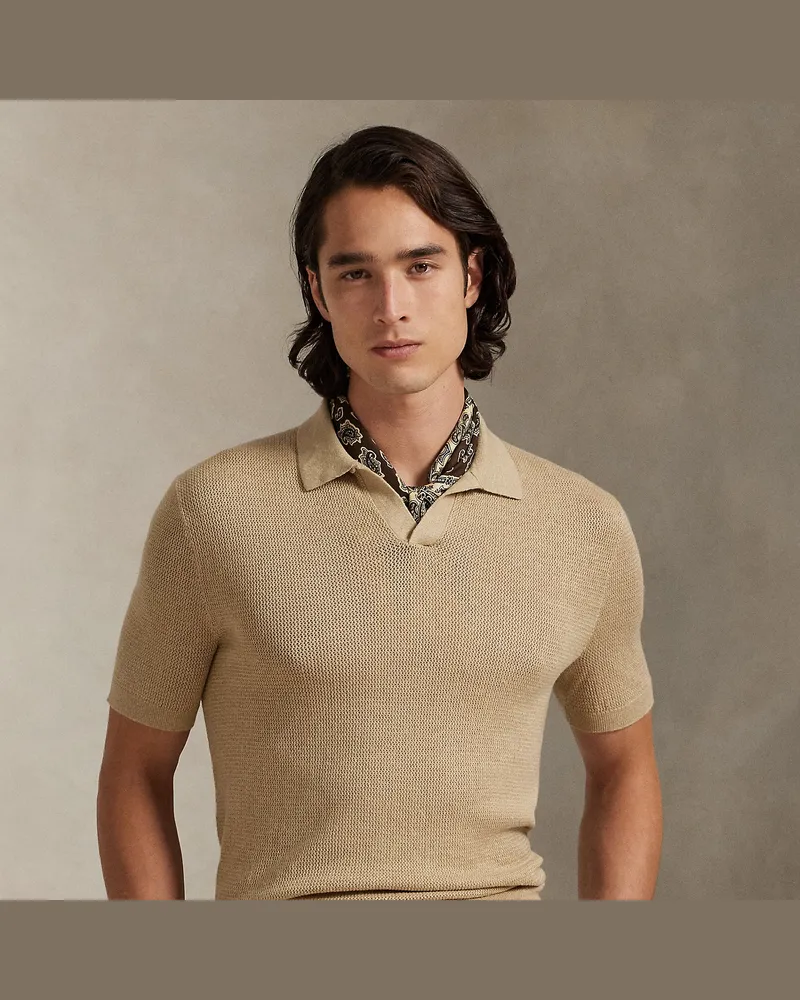Ralph Lauren Pullover aus Stretch-Leinenmischung Brown