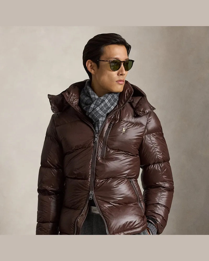 Ralph Lauren Daunenjacke Gorham mit glänzendem Finish Brown