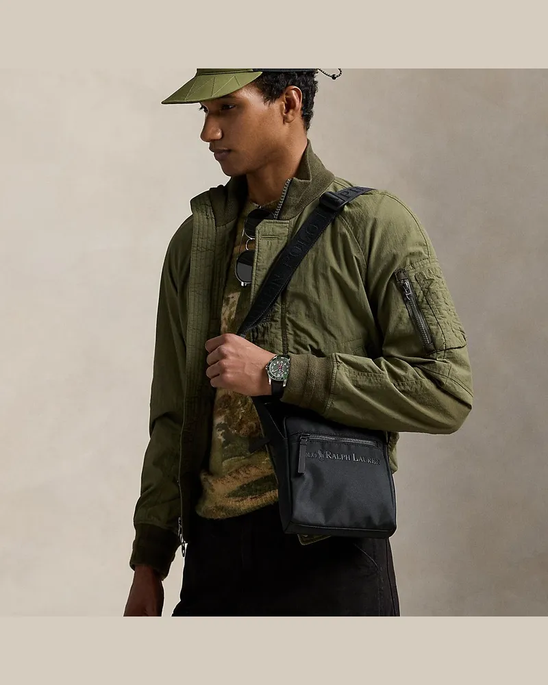 Ralph Lauren Umhängetasche mit Ton-in-Ton-Logo Black