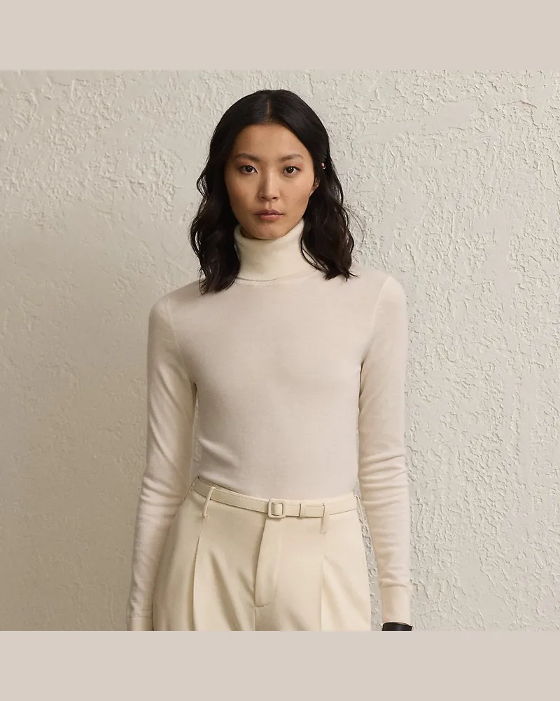 Ralph Lauren Rollkragenpullover aus Kaschmir Cream