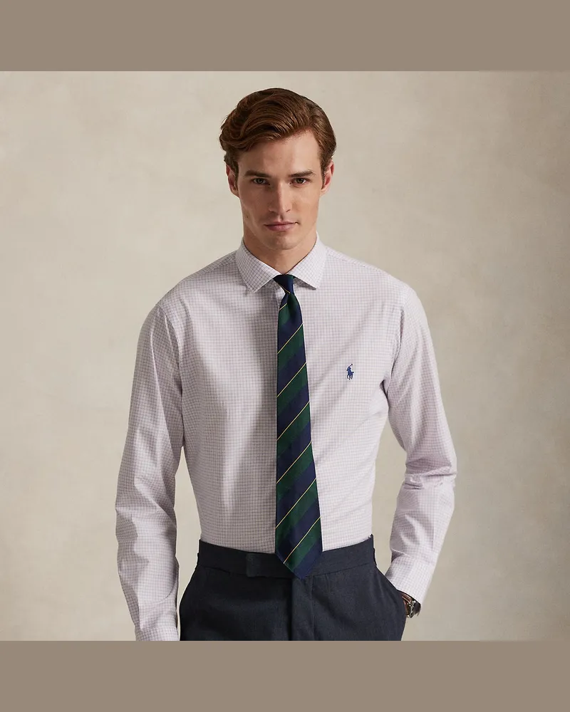 Ralph Lauren Custom-Fit Karo-Popelinehemd White