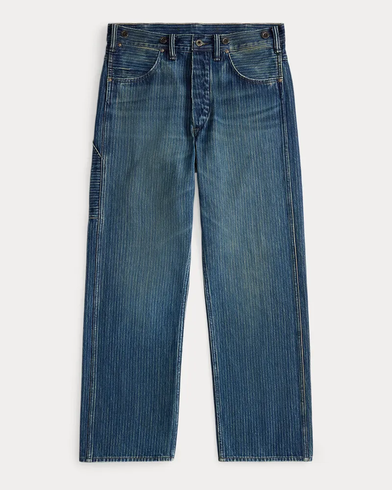 Ralph Lauren Vintage 5-Pocket-Jacquard-Denim-Jeans Blue
