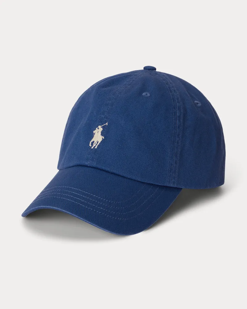 Ralph Lauren Klassische Baumwollchino-Baseballkappe Blue