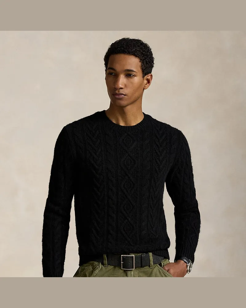 Ralph Lauren Fischerpullover aus Wolle und Alpaka Black