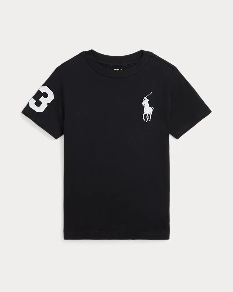 Ralph Lauren T-Shirt aus Baumwolljersey mit Big Pony Black