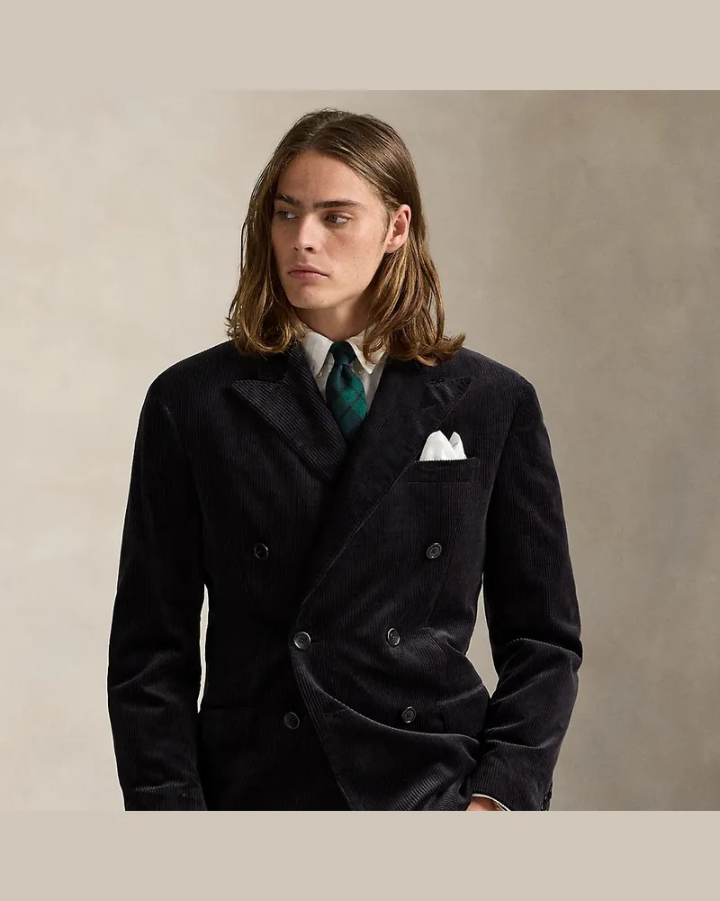 Ralph Lauren Tailored-Fit Polo-Kordsamt-Anzugjacke Black