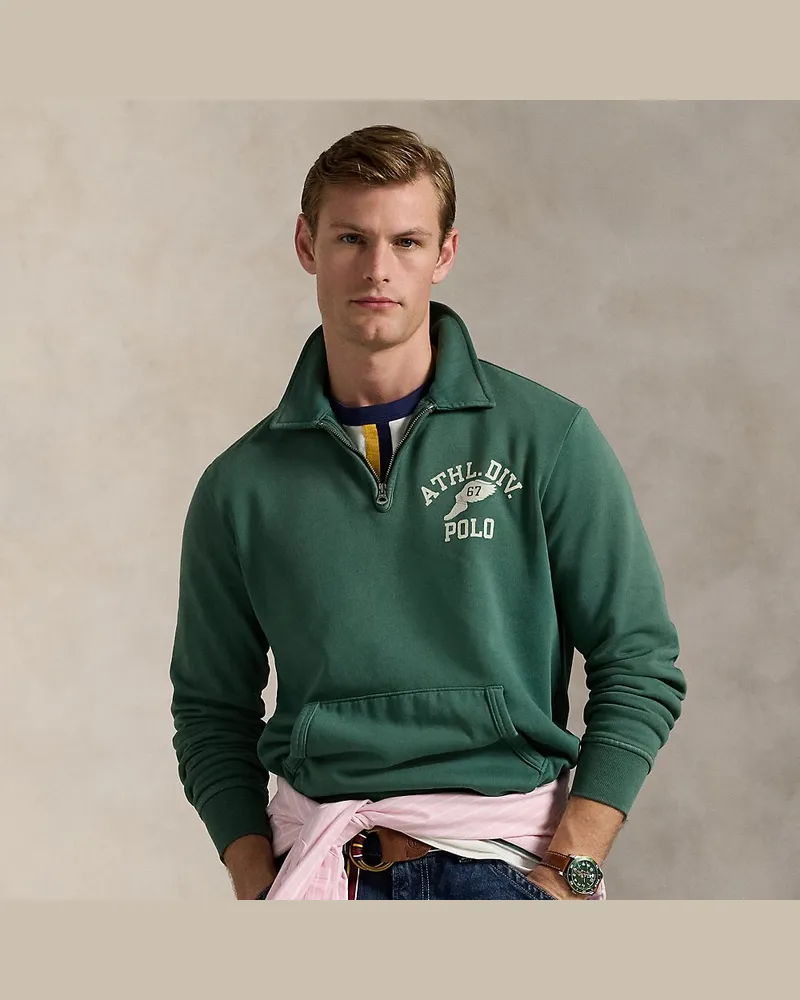 Ralph Lauren Grafik-Sweatshirt aus Fleece mit Kragen Green