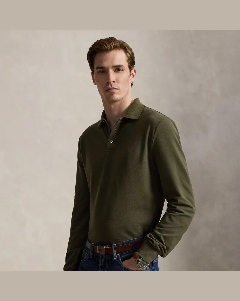 Ralph Lauren Custom-Slim-Fit Piqué-Poloshirt Green